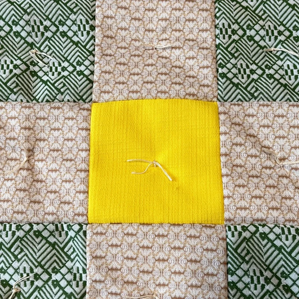 NEW Handmade quilt baby or lap blanket vintage charm of polyester double knit